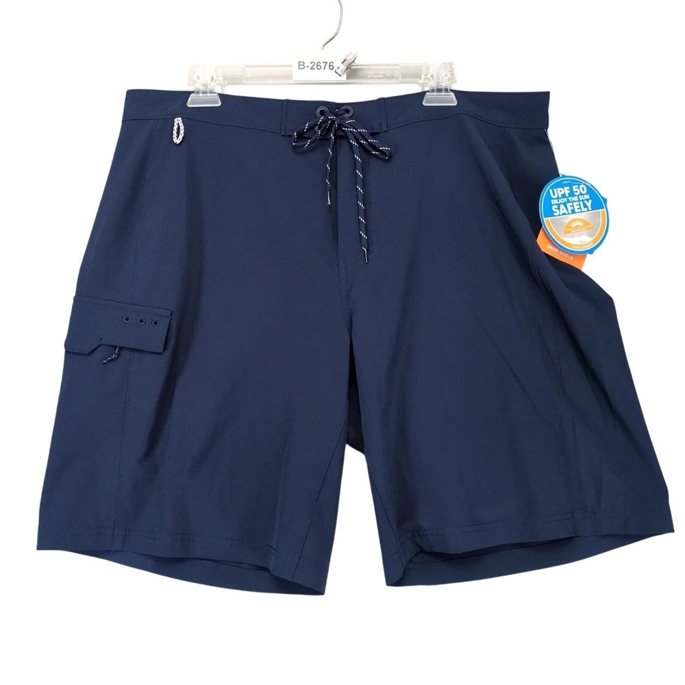 NWT Columbia PFG Navy Terminal Tackle Board Shorts Mens 38x9" UPF 50 Omni-Shade